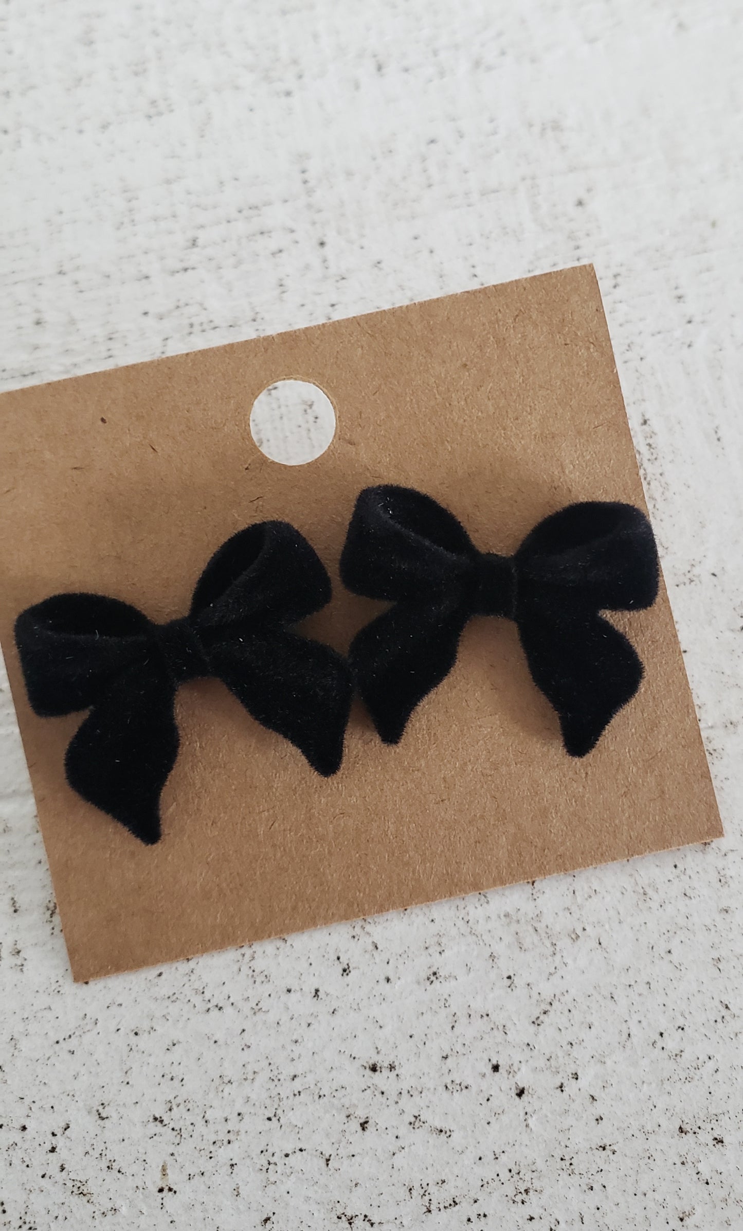 Black Velvet Bow Earrings