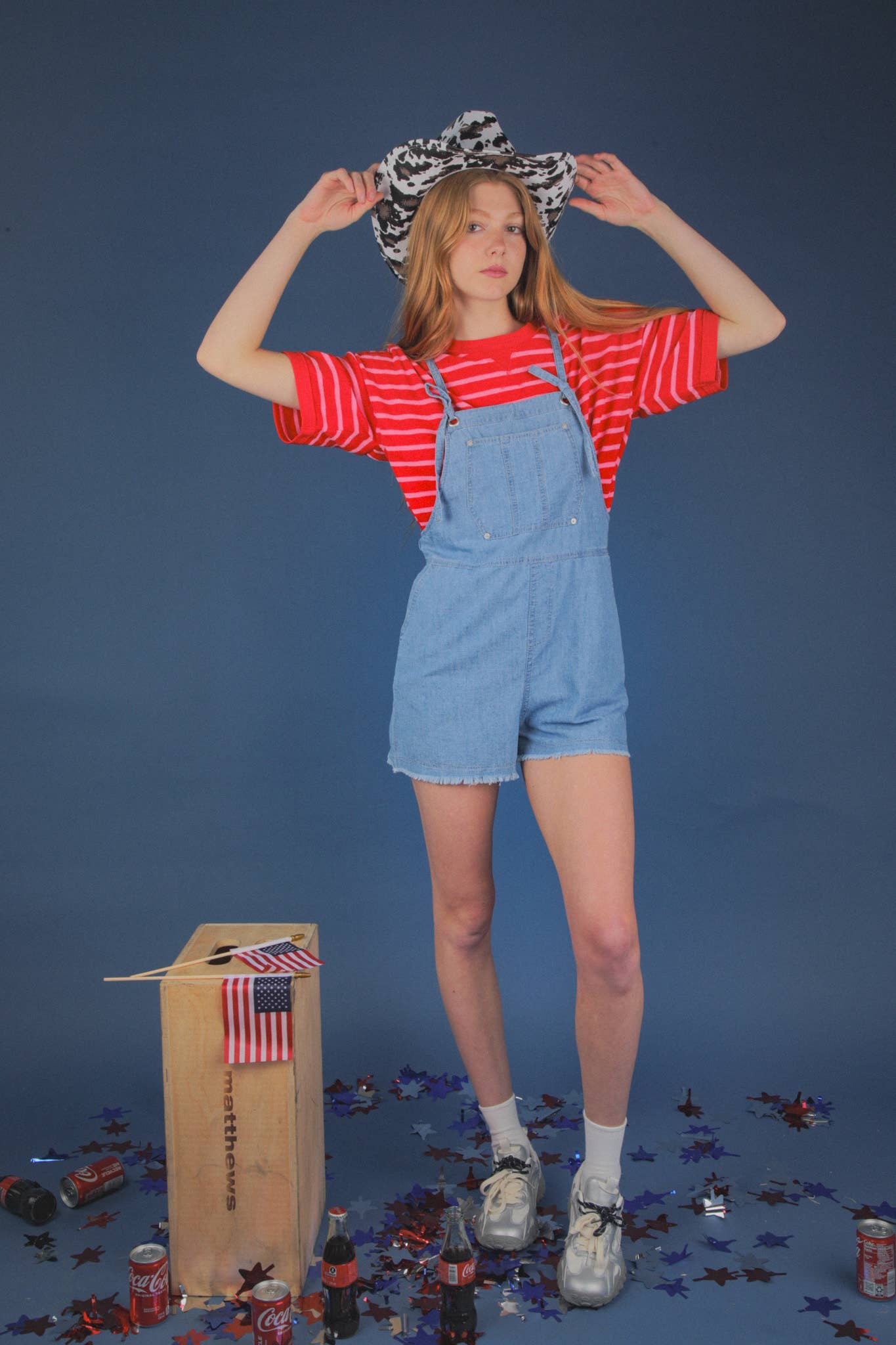 Mineral Washed Denim Casual Romper