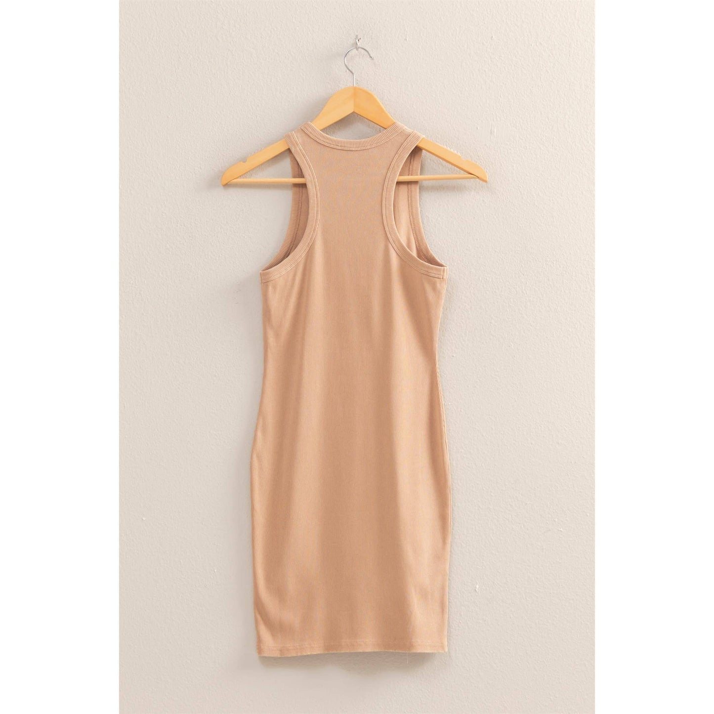 DZ25E297-Acid Washed Ribbed Mini Dress