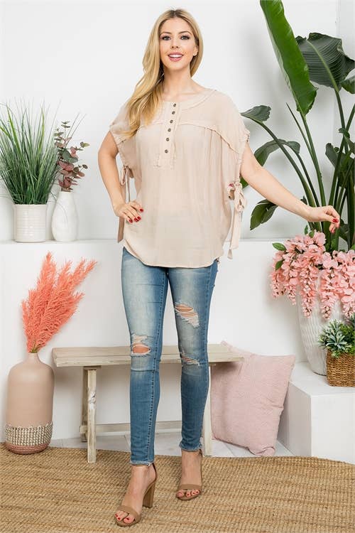 All The Better Khaki Top