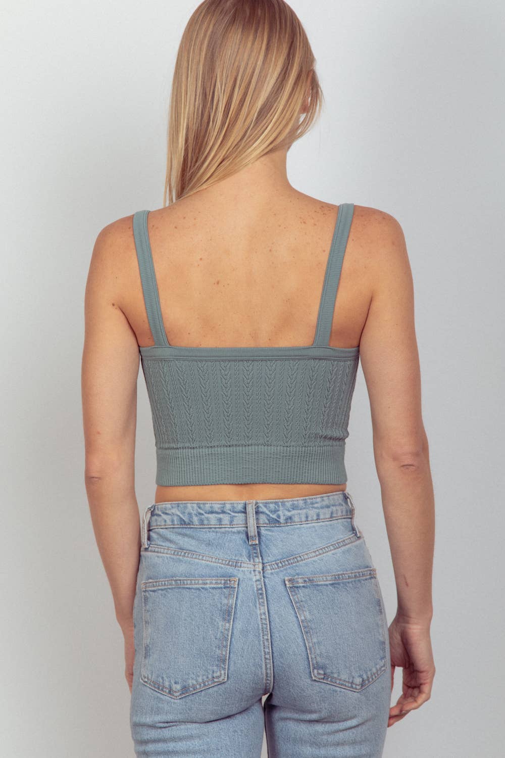 Signature Look Sage Ribbed Tank