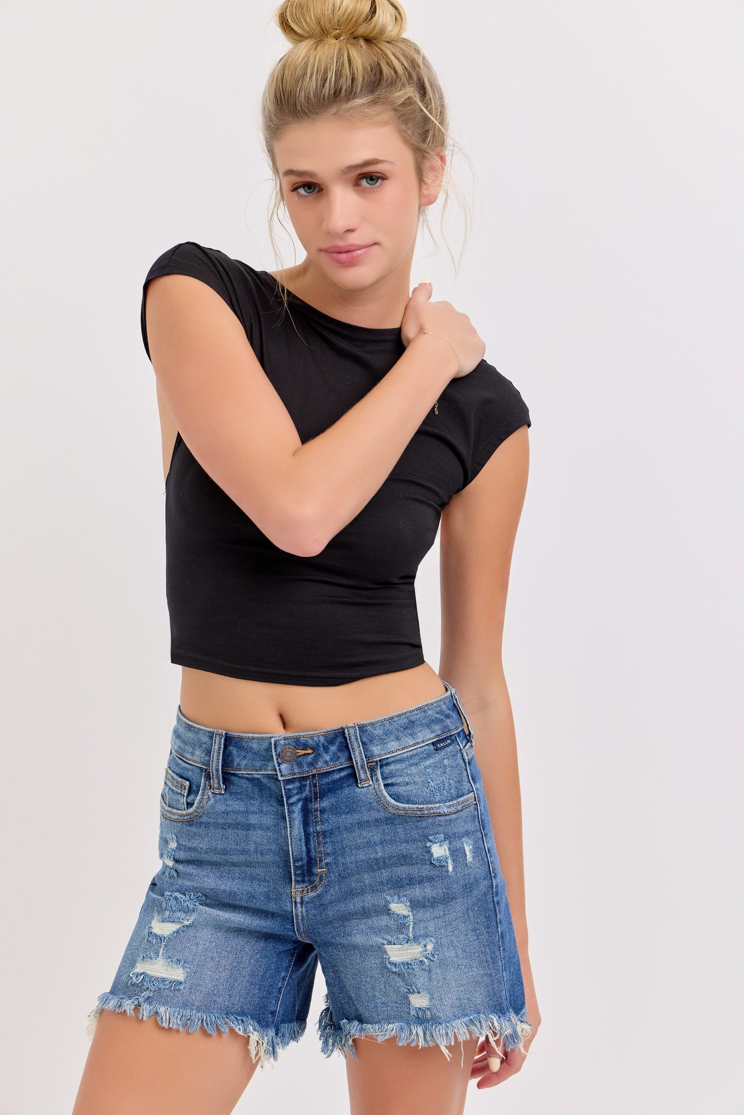 Dark Denim Cello Shorts