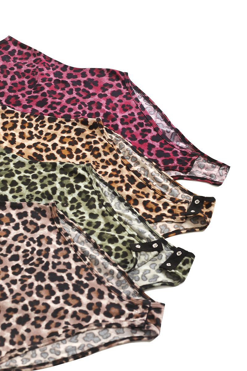 Olive Leopard Bodysuit
