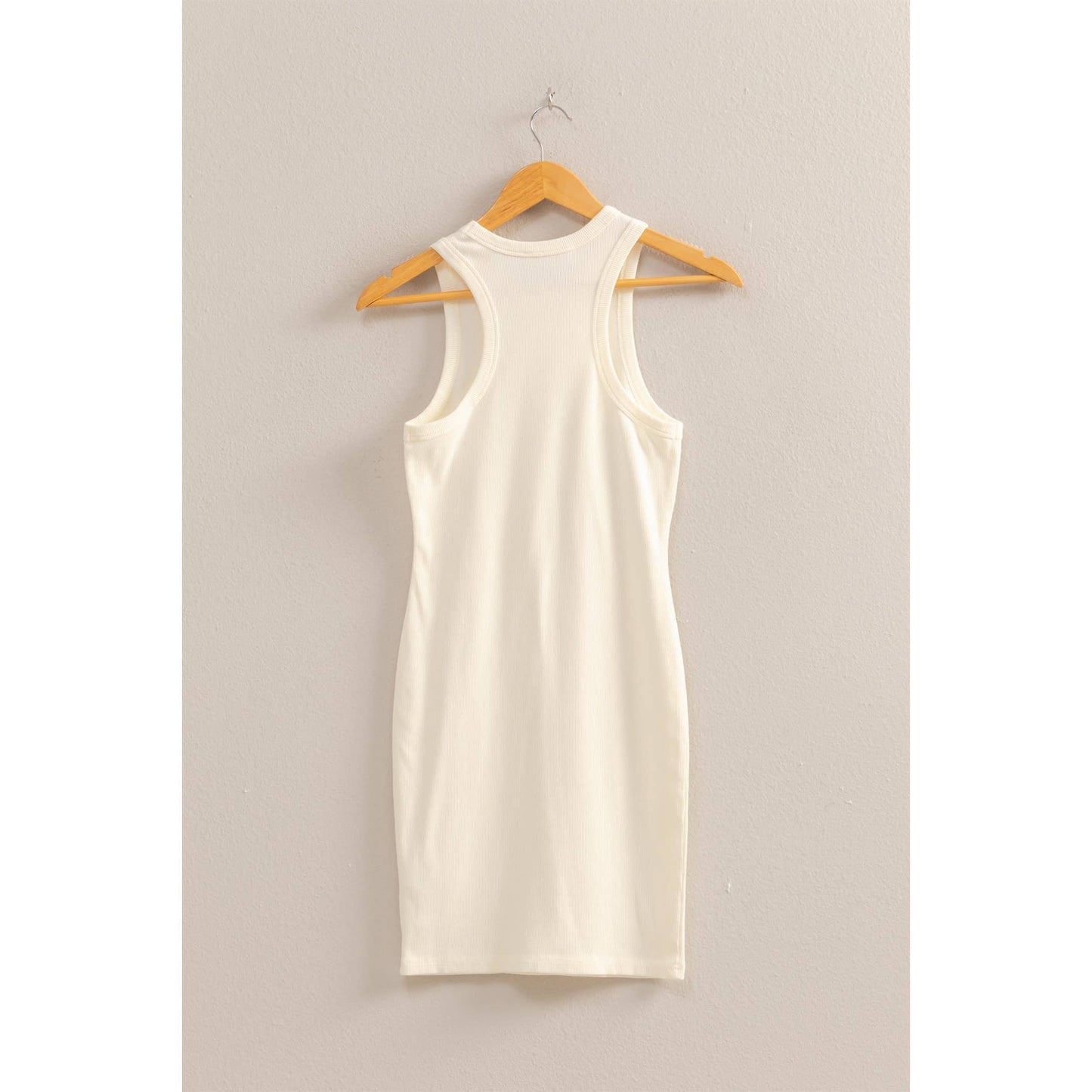 DZ25E297-Acid Washed Ribbed Mini Dress