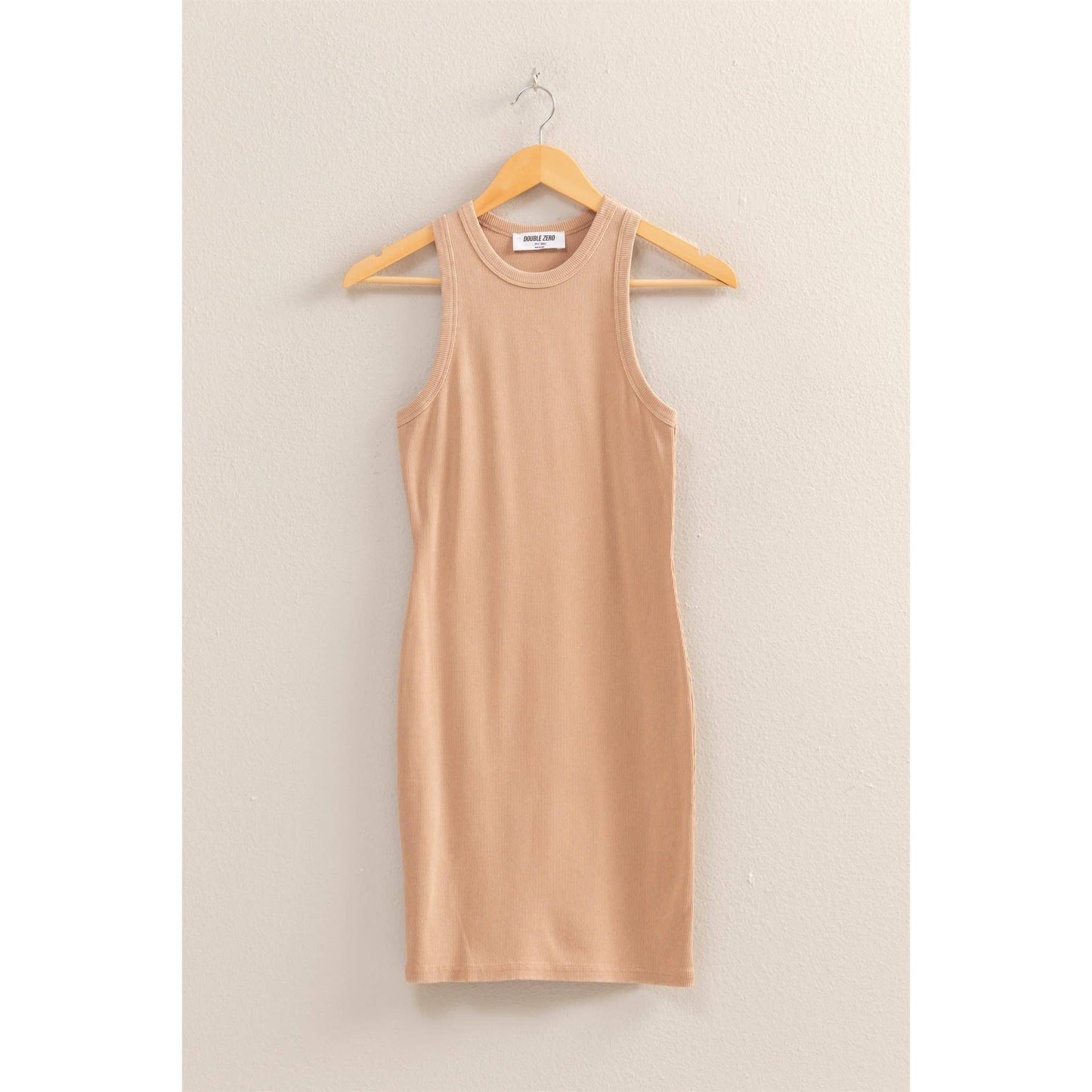 DZ25E297-Acid Washed Ribbed Mini Dress