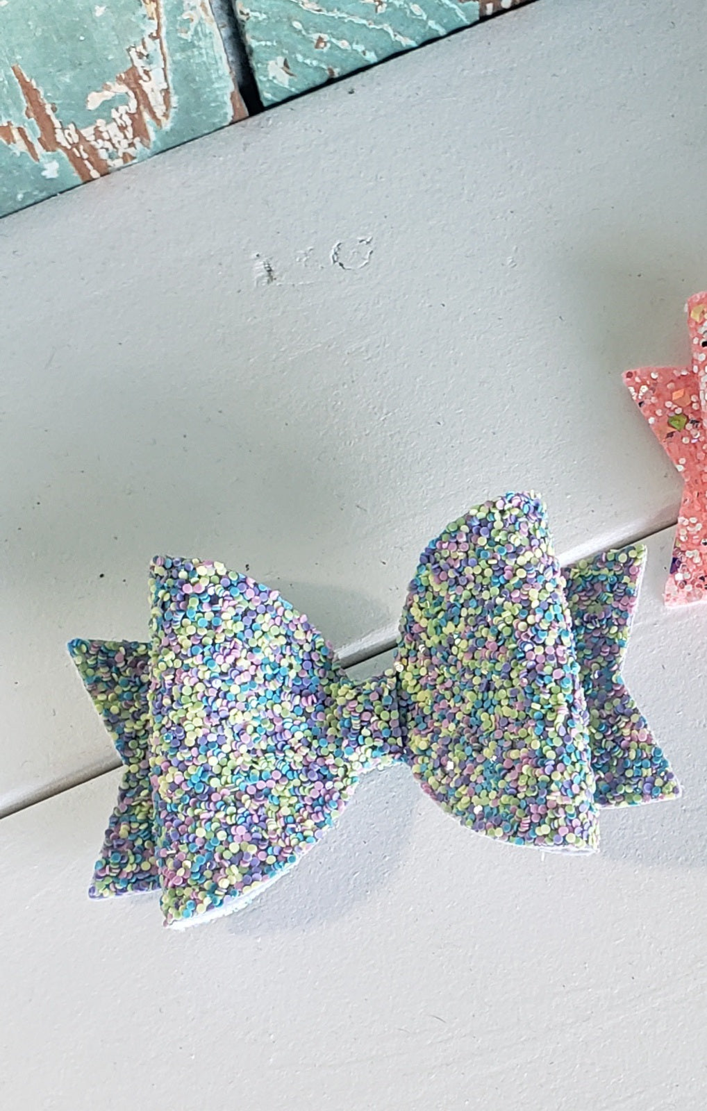 Multicolor Glitter Double Hair Bow