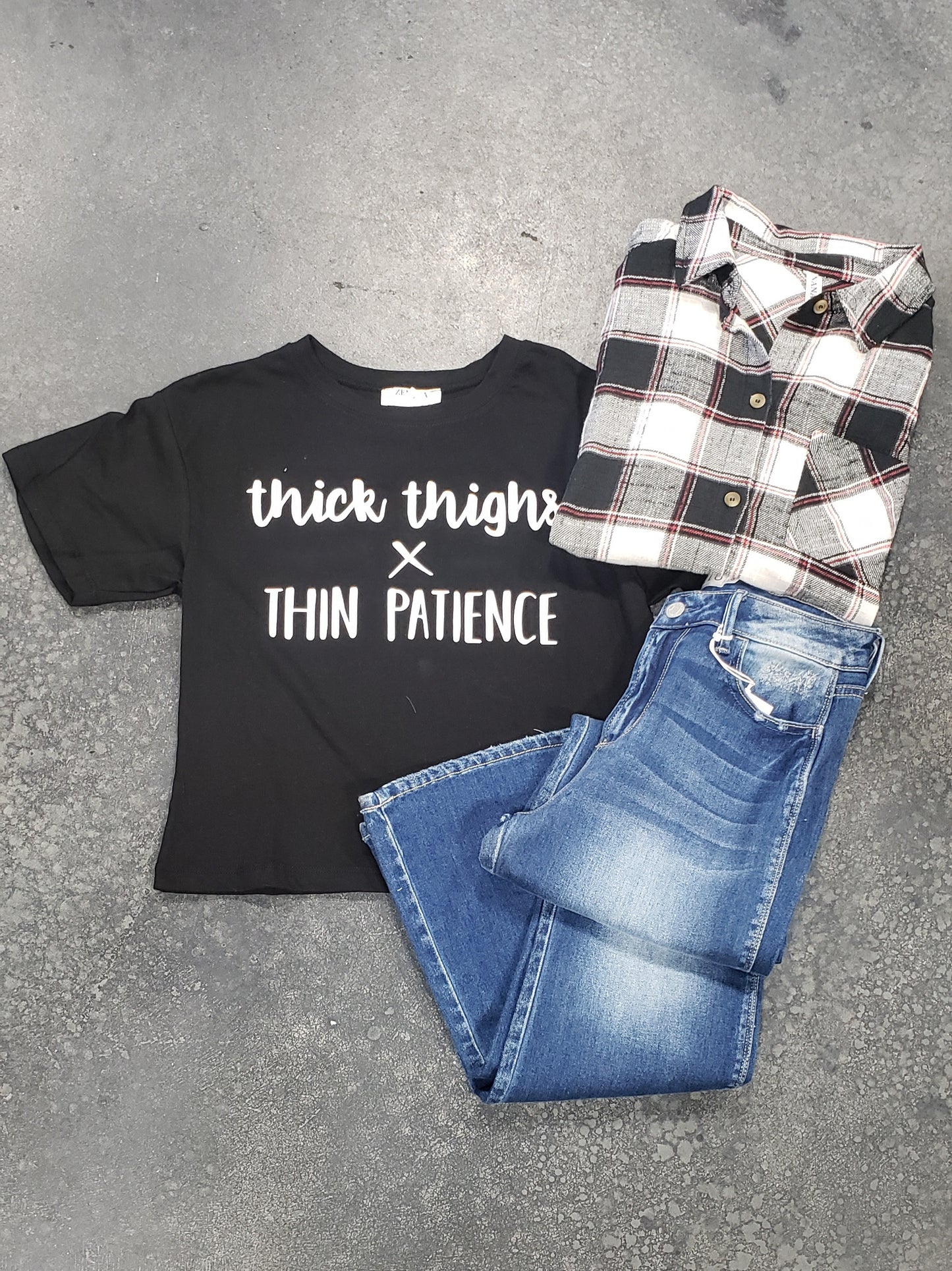 Thick Thighs Thin Patience Graphic Tee