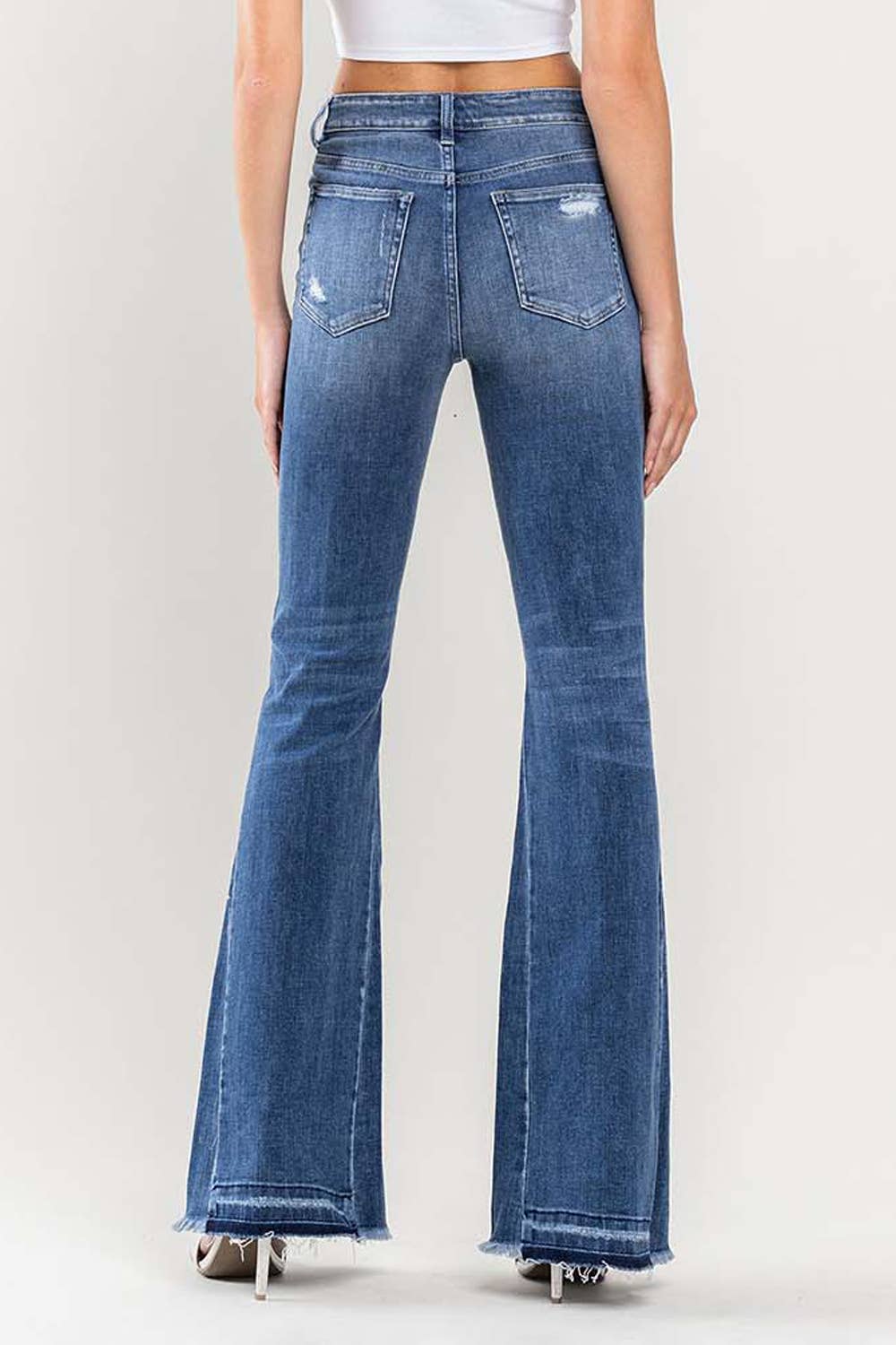 Flying Monkey Farewell High Rise Distressed Flare Jeans