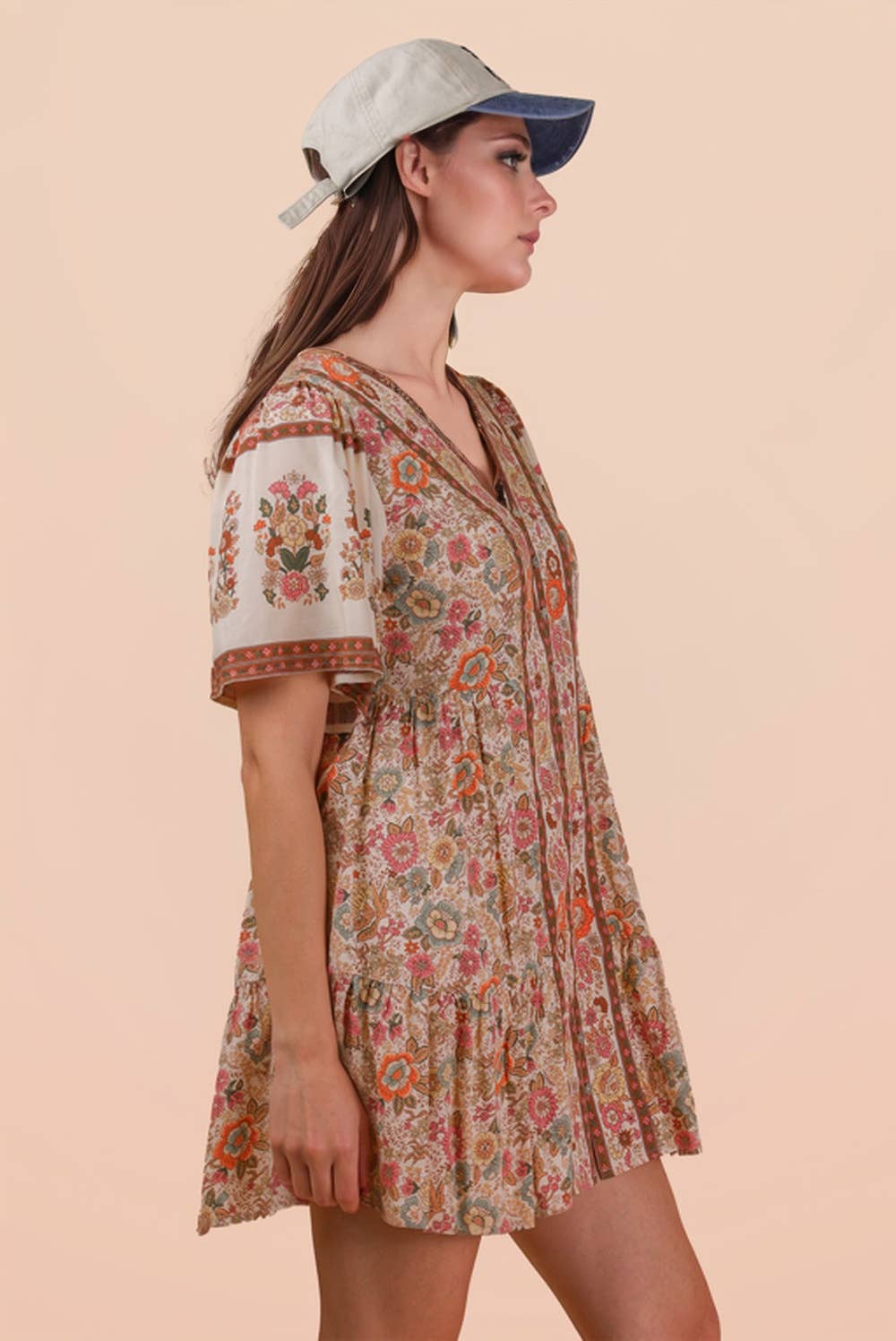 Printed Woven Mini Dress