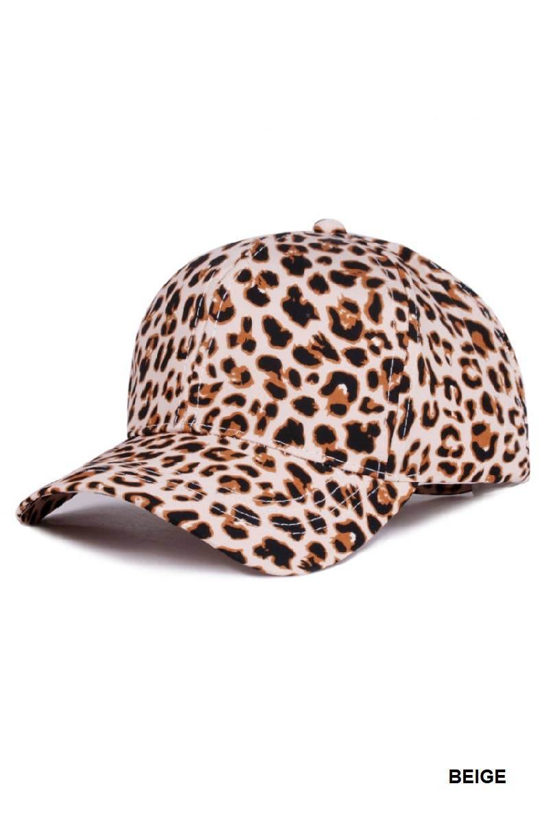 `Leopard Pattern Baseball Cap  Zenana Consgt.