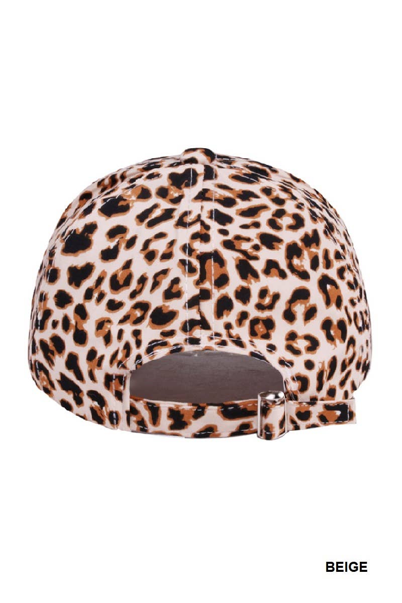 `Leopard Pattern Baseball Cap  Zenana Consgt.