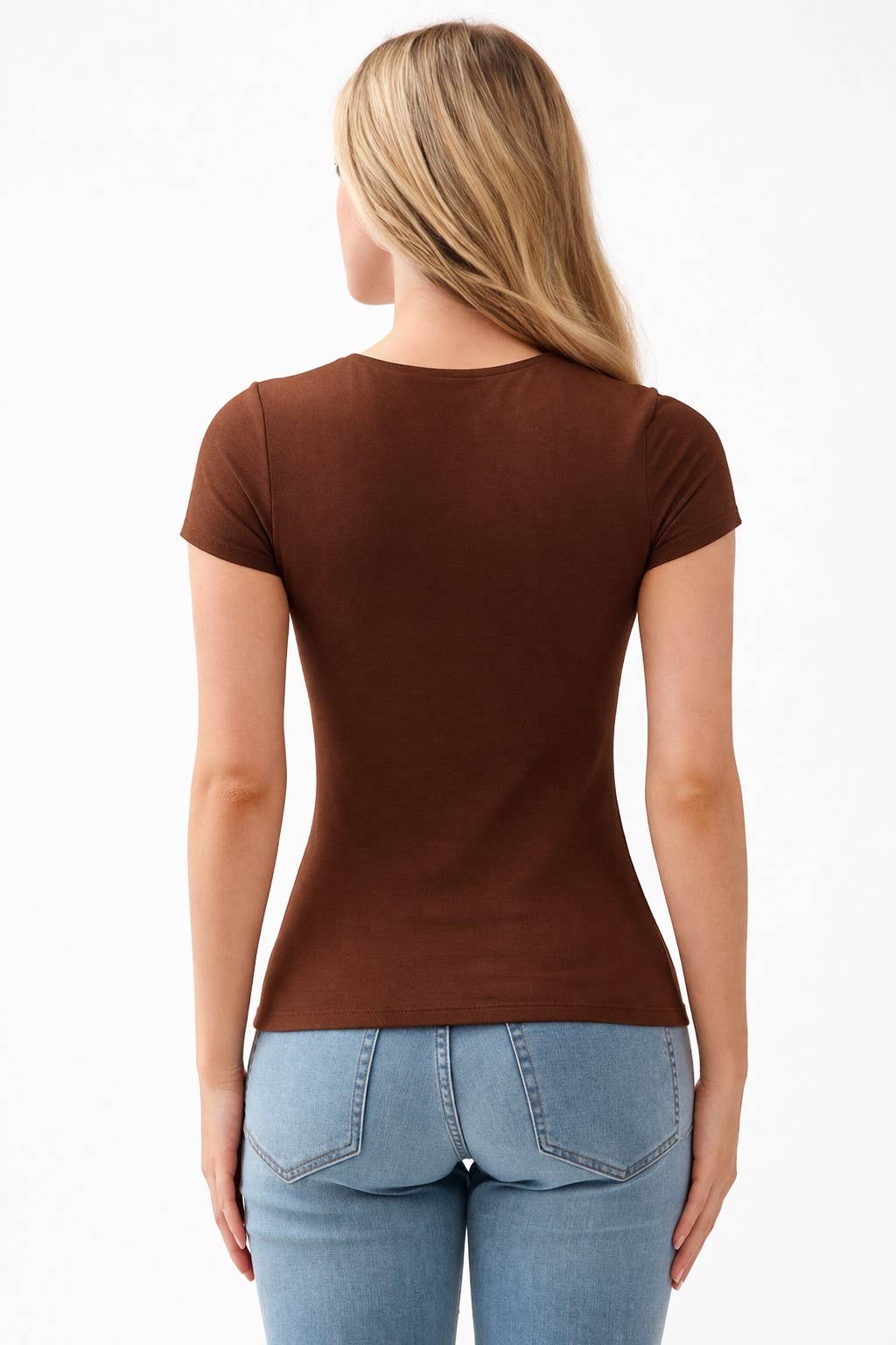 JT57550 -  DOUBLE LAYER AT FT & BK SQUARE NECK SHORT SLEEVE