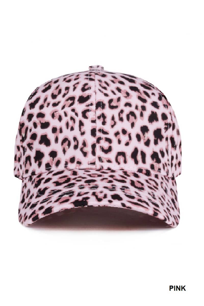 `Leopard Pattern Baseball Cap  Zenana Consgt.