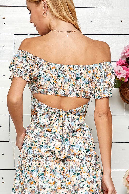 Floral Two-Piece Skirt Set