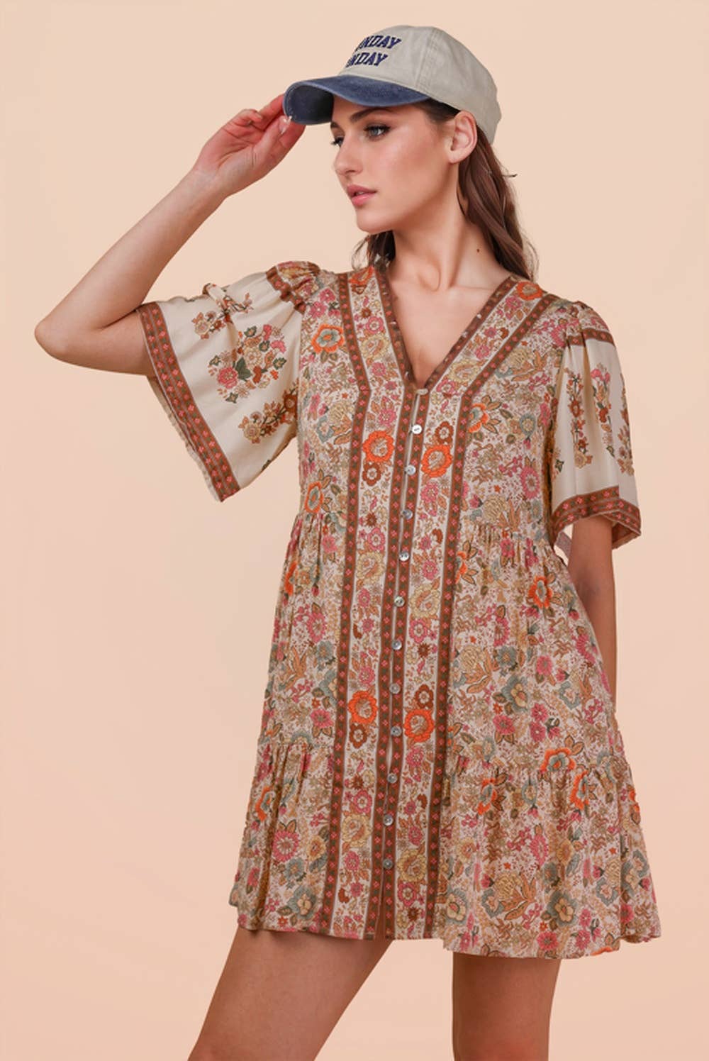 Printed Woven Mini Dress