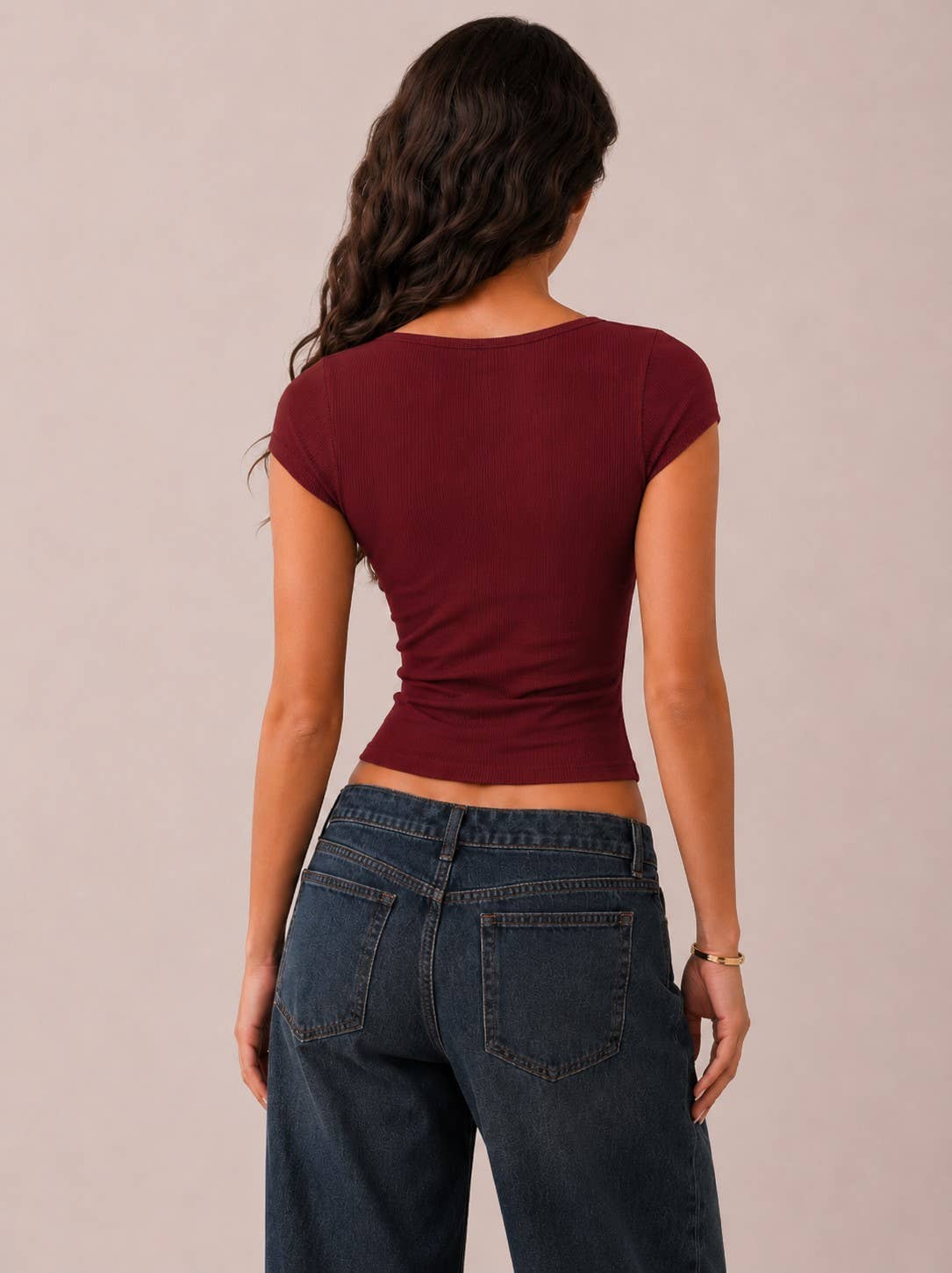 RT52165B - SQUARE NK CAP SLV TOP