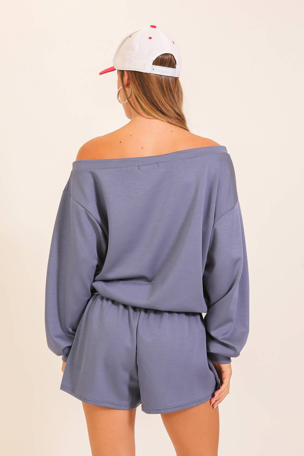 Off-Shoulder Lounge Short Set