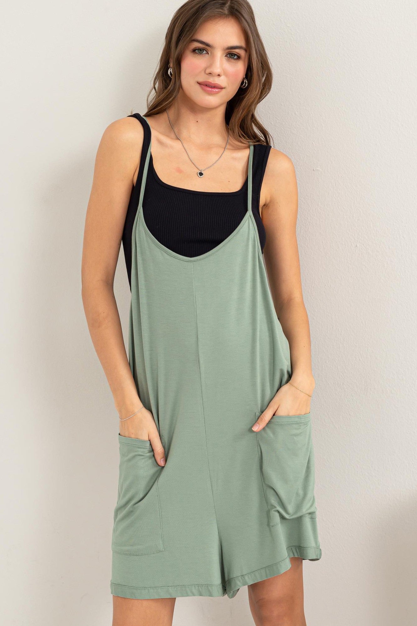 Everyday Sage Green Romper