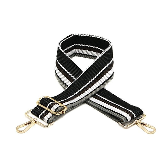 Black Pin Stripe Handbag Strap
