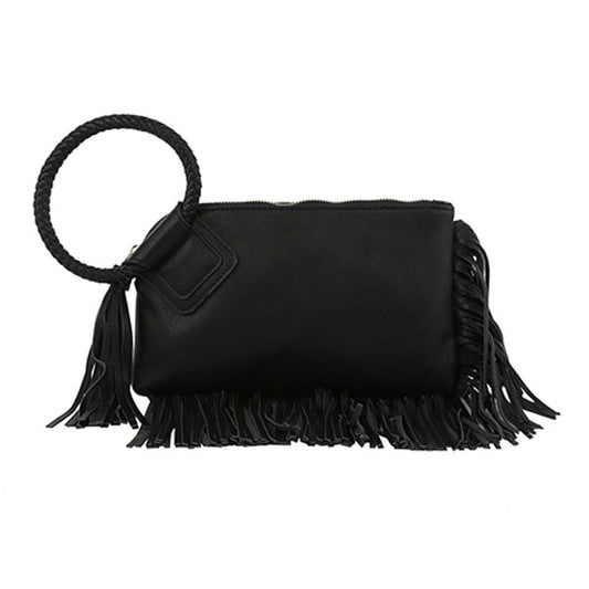 Fringe Hobo Wristlet Clutch *3 Colors