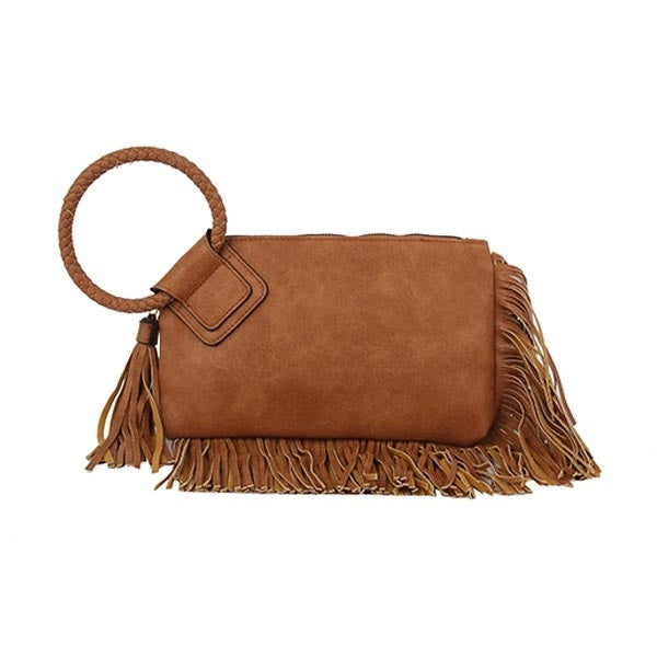 Fringe Hobo Wristlet Clutch *3 Colors