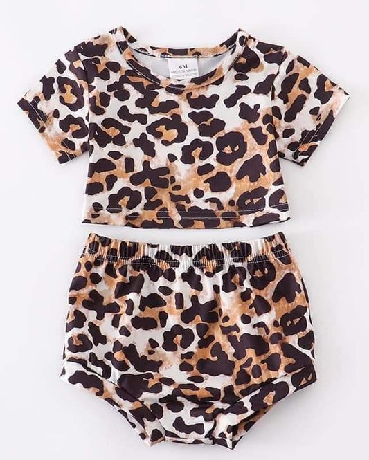 Leopard Two-Piece Bummie Set