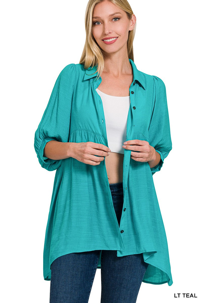 Take Me Anywhere Light Teal Tunic Top