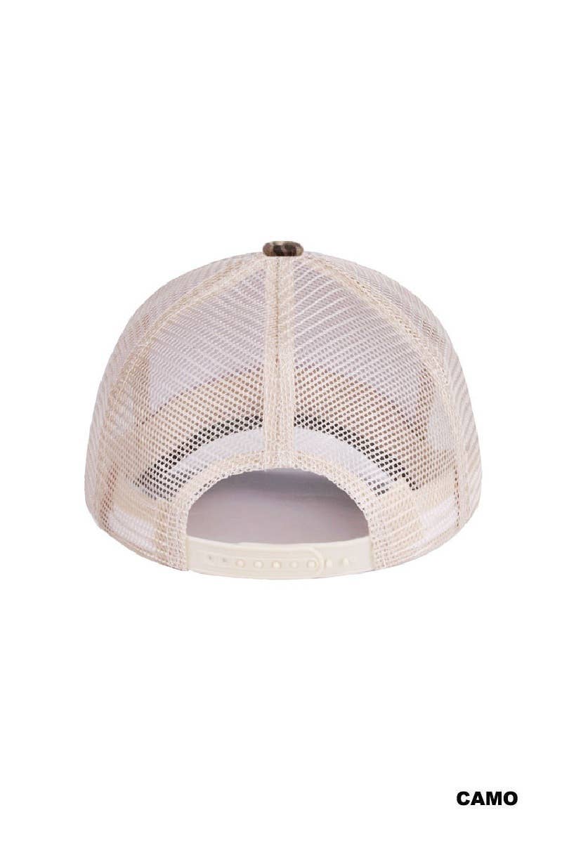 Could Be Meaner Two Tone Mesh Snapback Hat  Zenana Consgt.