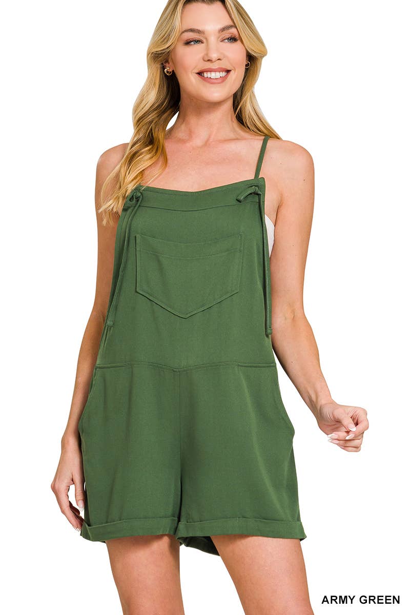 `Knot Strap Romper w/ pockets Zenana