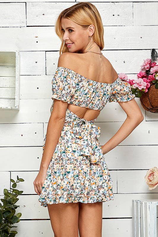Floral Two-Piece Skirt Set