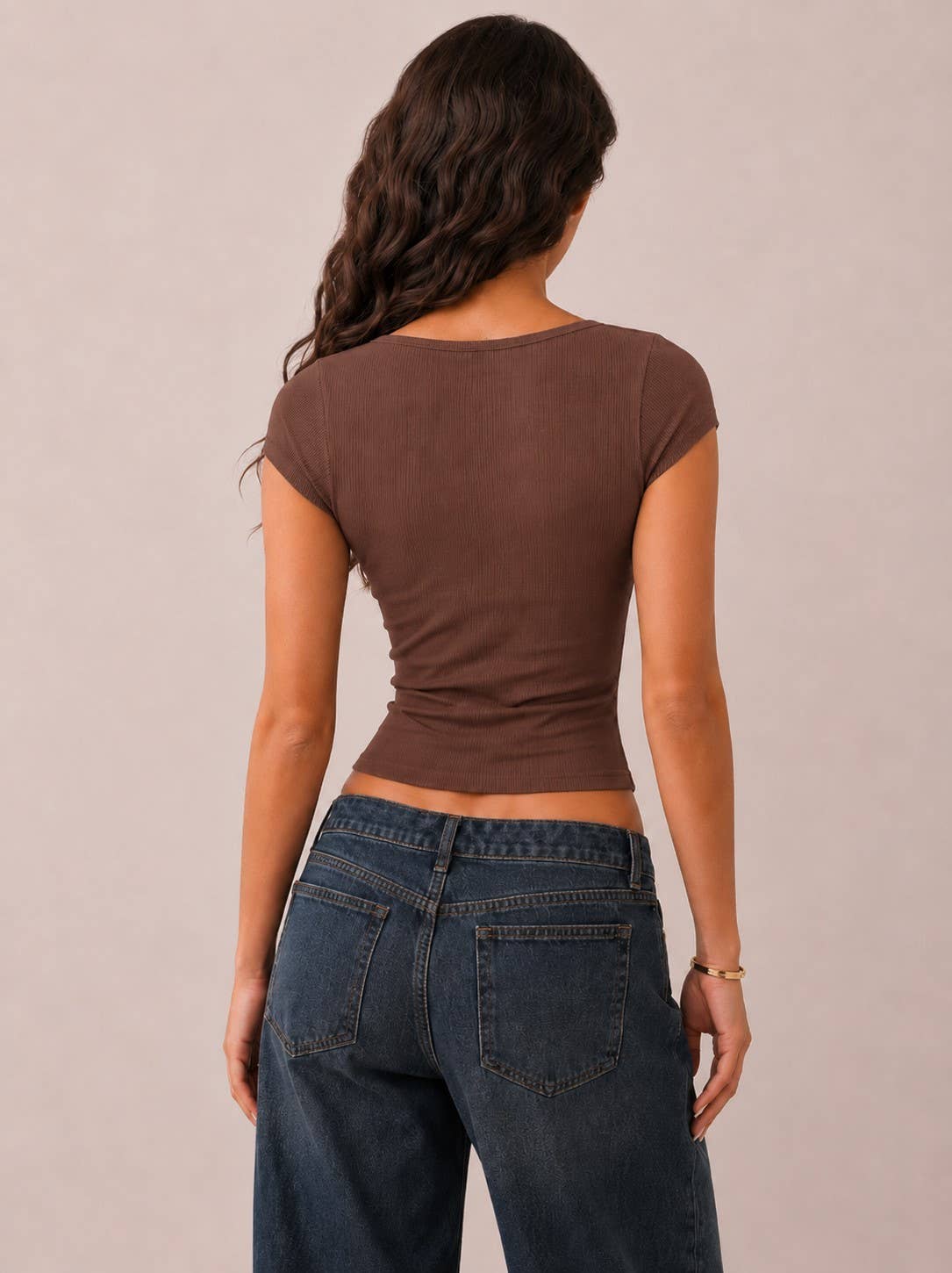 RT52165B - SQUARE NK CAP SLV TOP