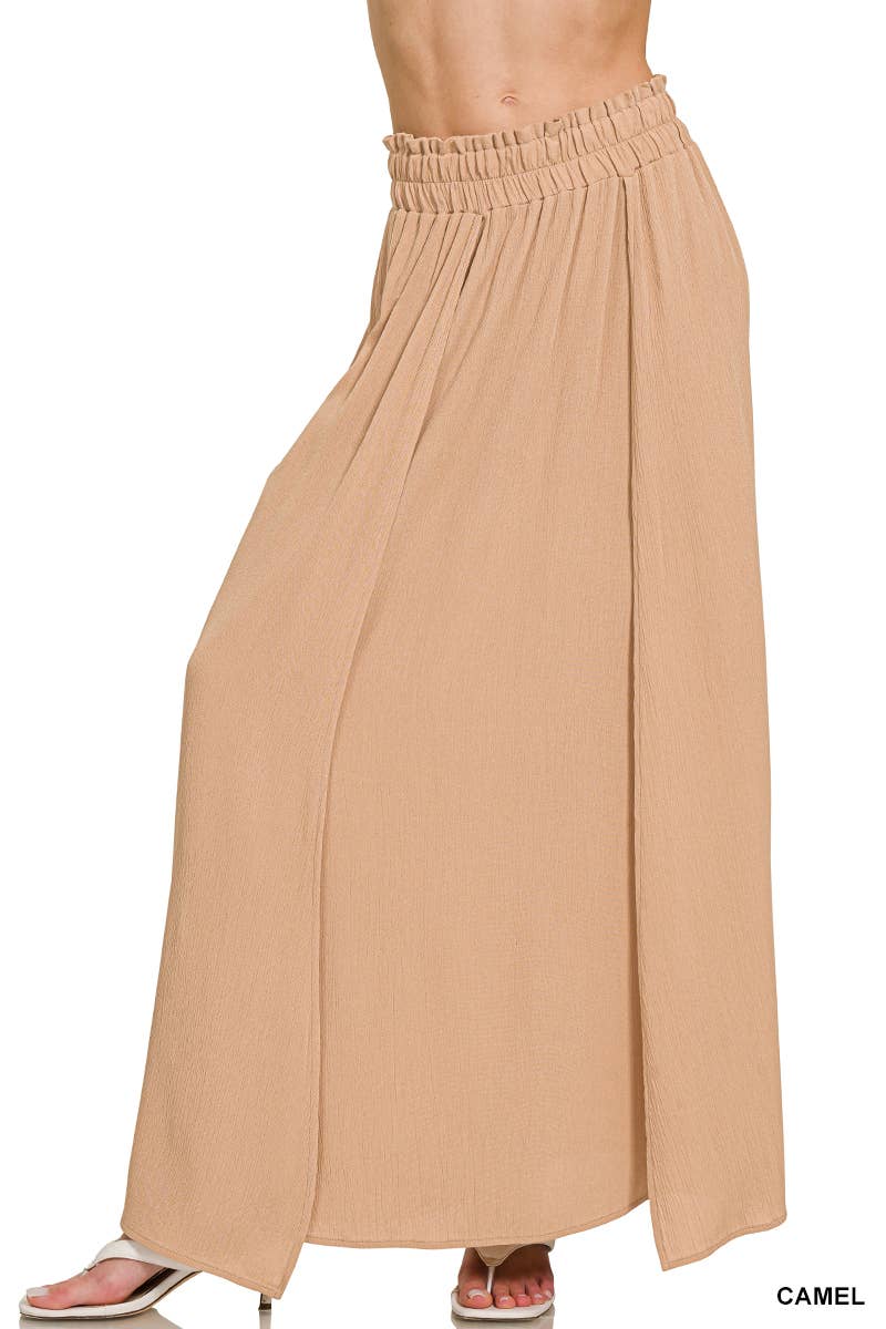Woven Crinkle Gauze Long Skirts