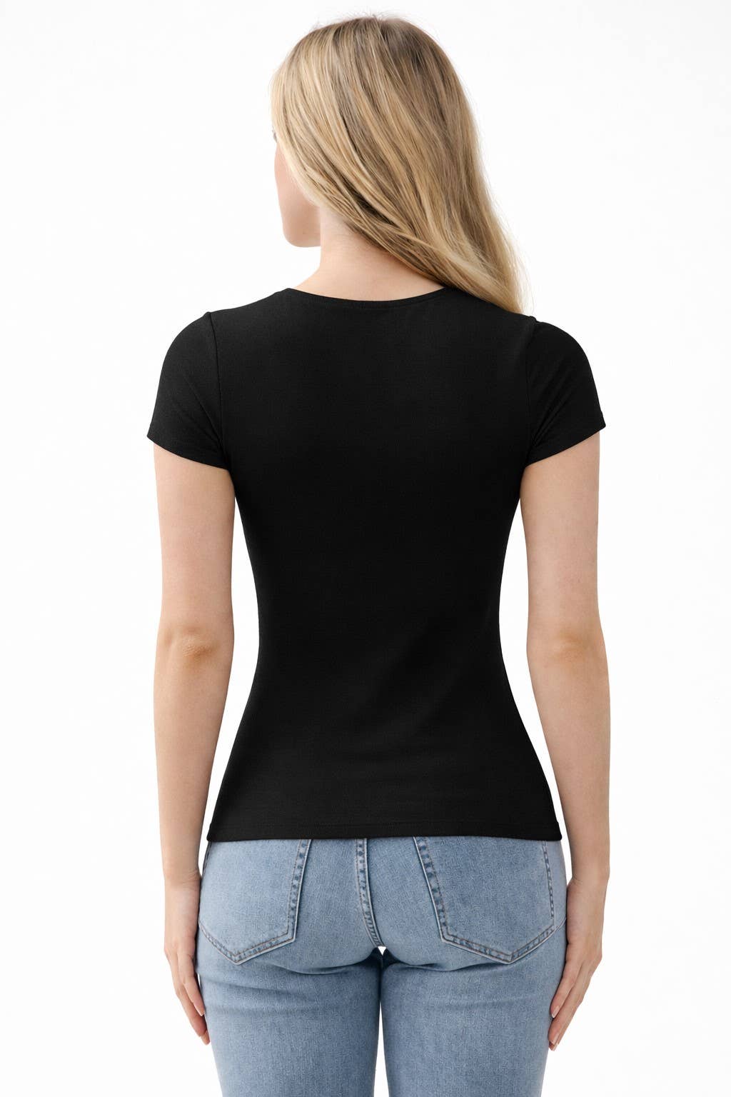 JT57550 -  DOUBLE LAYER AT FT & BK SQUARE NECK SHORT SLEEVE