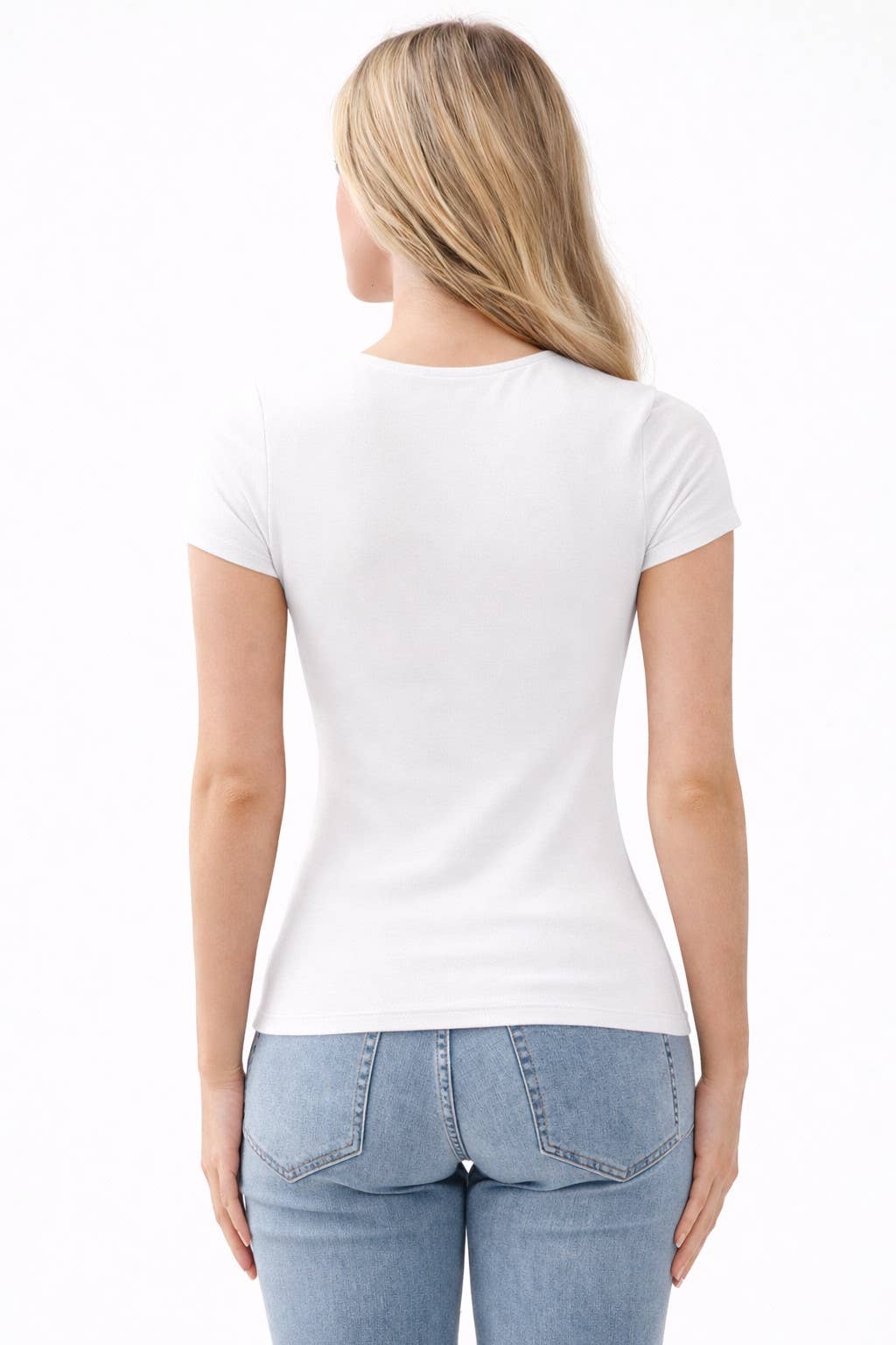 JT57550 -  DOUBLE LAYER AT FT & BK SQUARE NECK SHORT SLEEVE