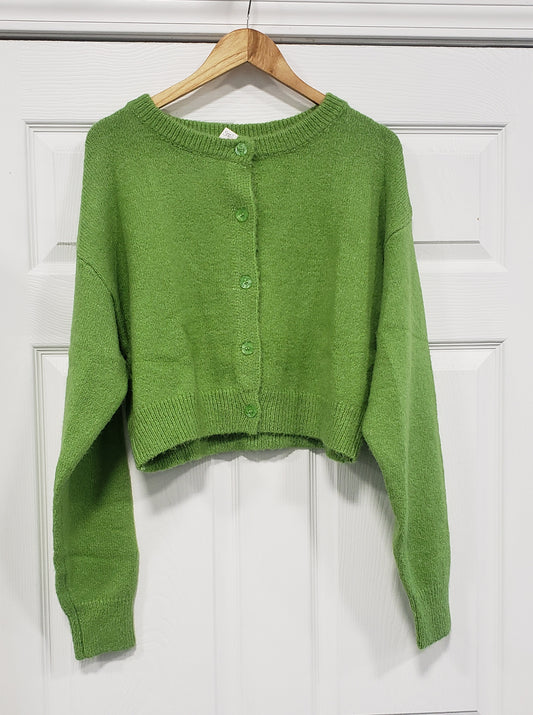 True To You Green Sweater