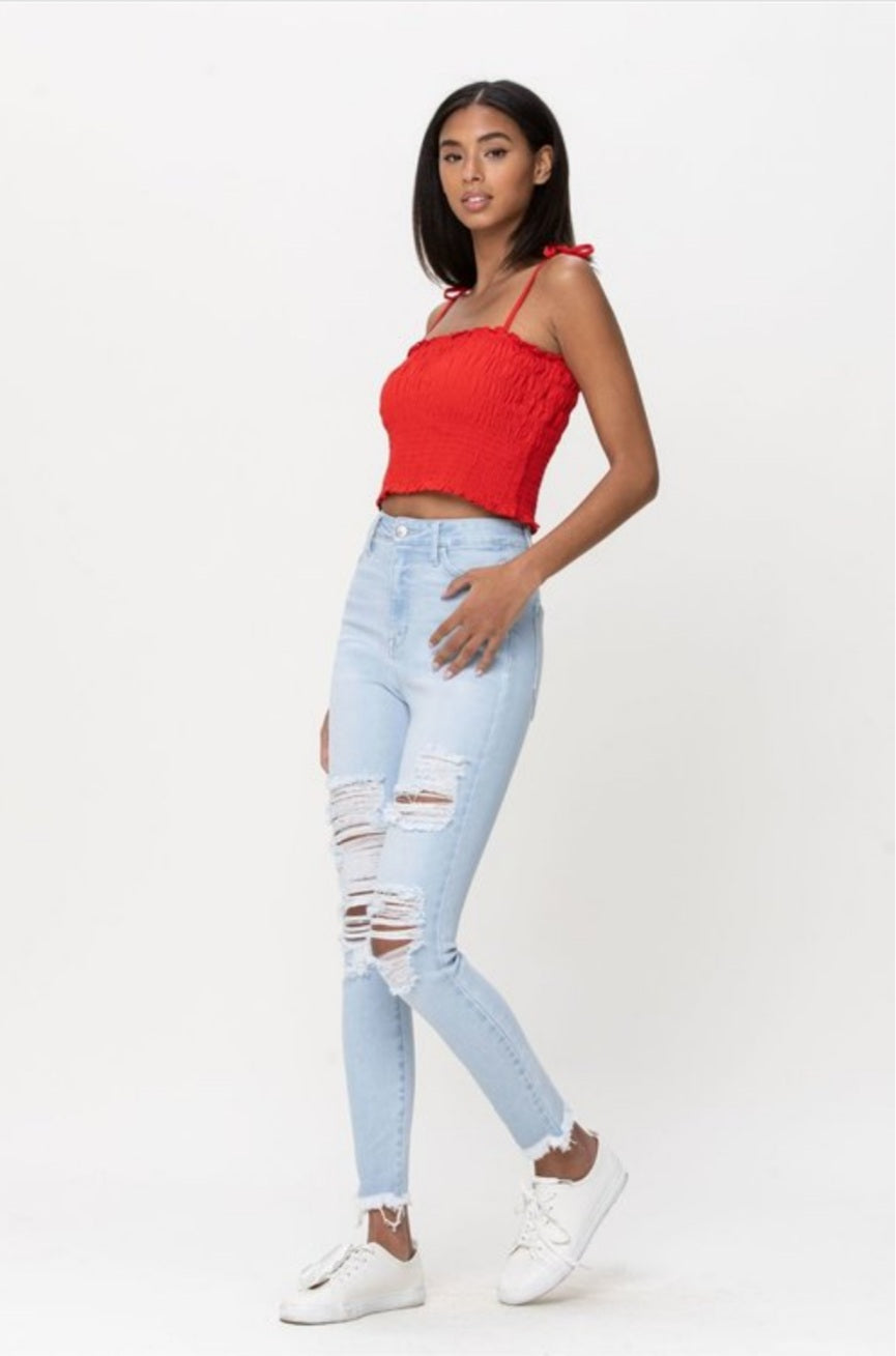 Light Cello High Rise Skinny