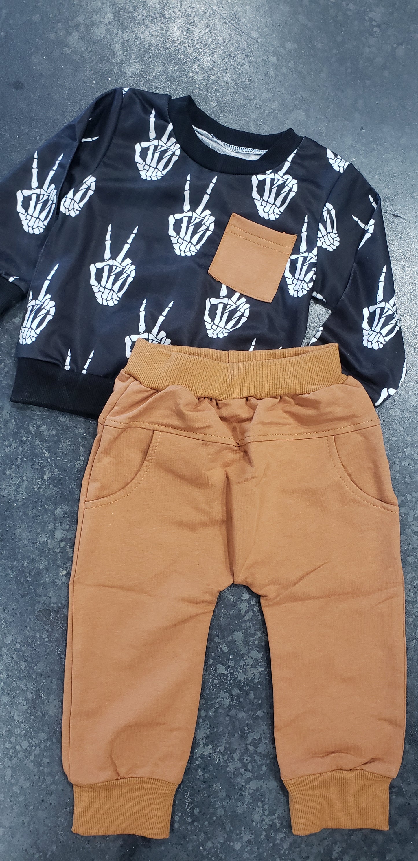 Skull Hand Boys Two Piece Jogger Set