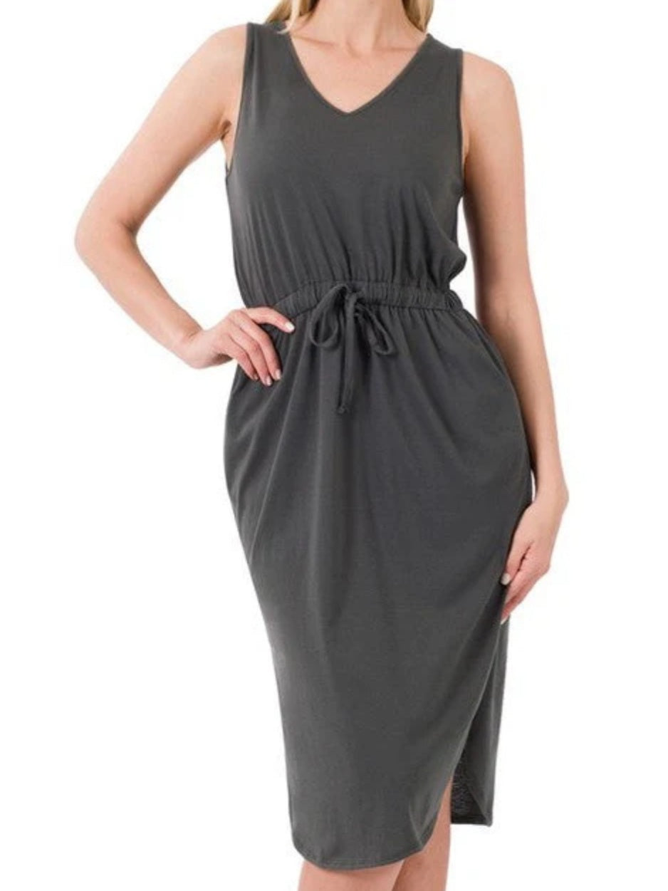 Everyday Basic Curved Hem Dress