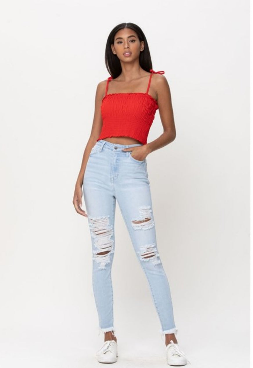 Light Cello High Rise Skinny