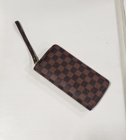 Checkered Wallet/Wristlet