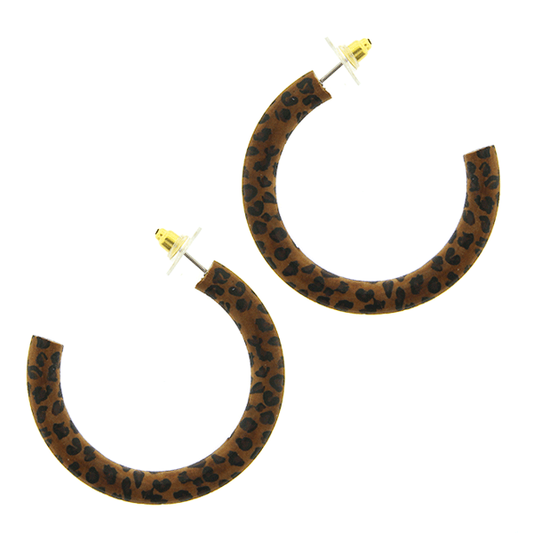 Leopard Hoop Earrings