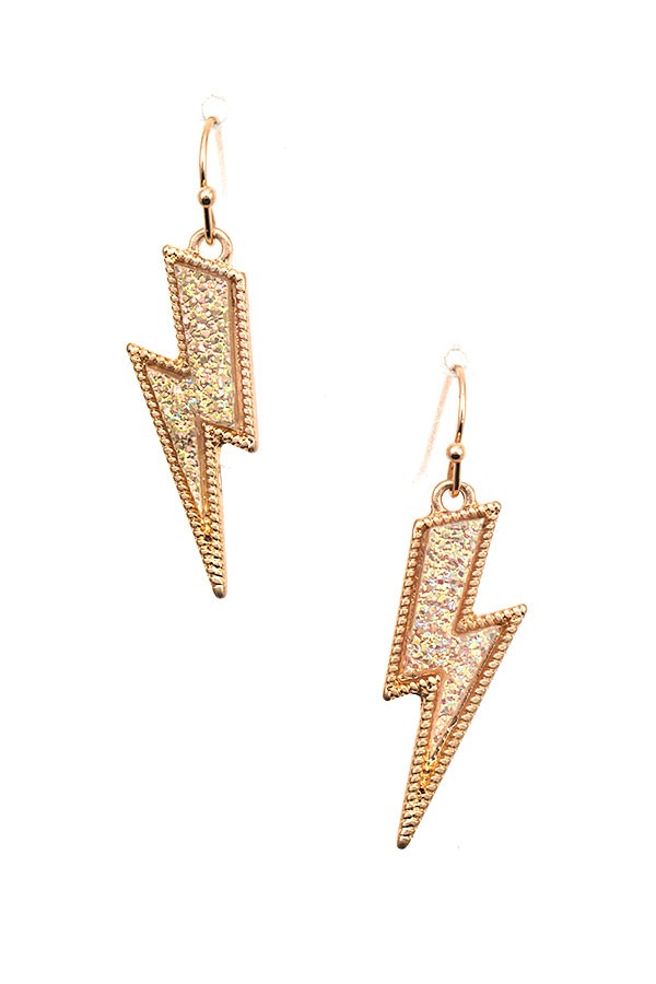 Dangle Lightning Bolt Earrings