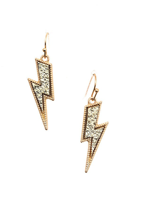 Dangle Lightning Bolt Earrings