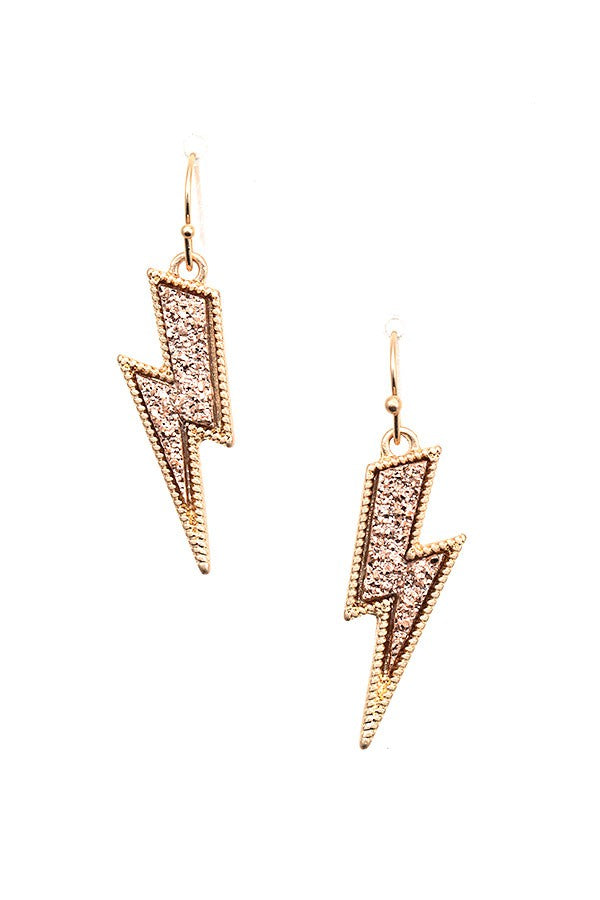 Dangle Lightning Bolt Earrings