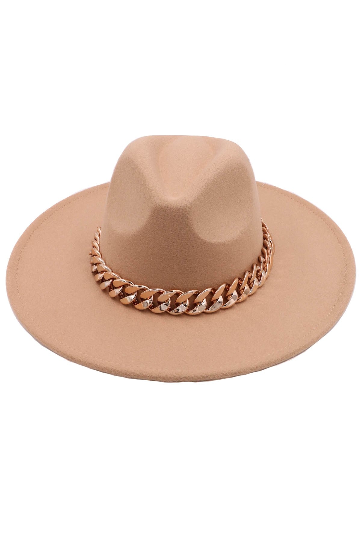 Metal chain fedora hat