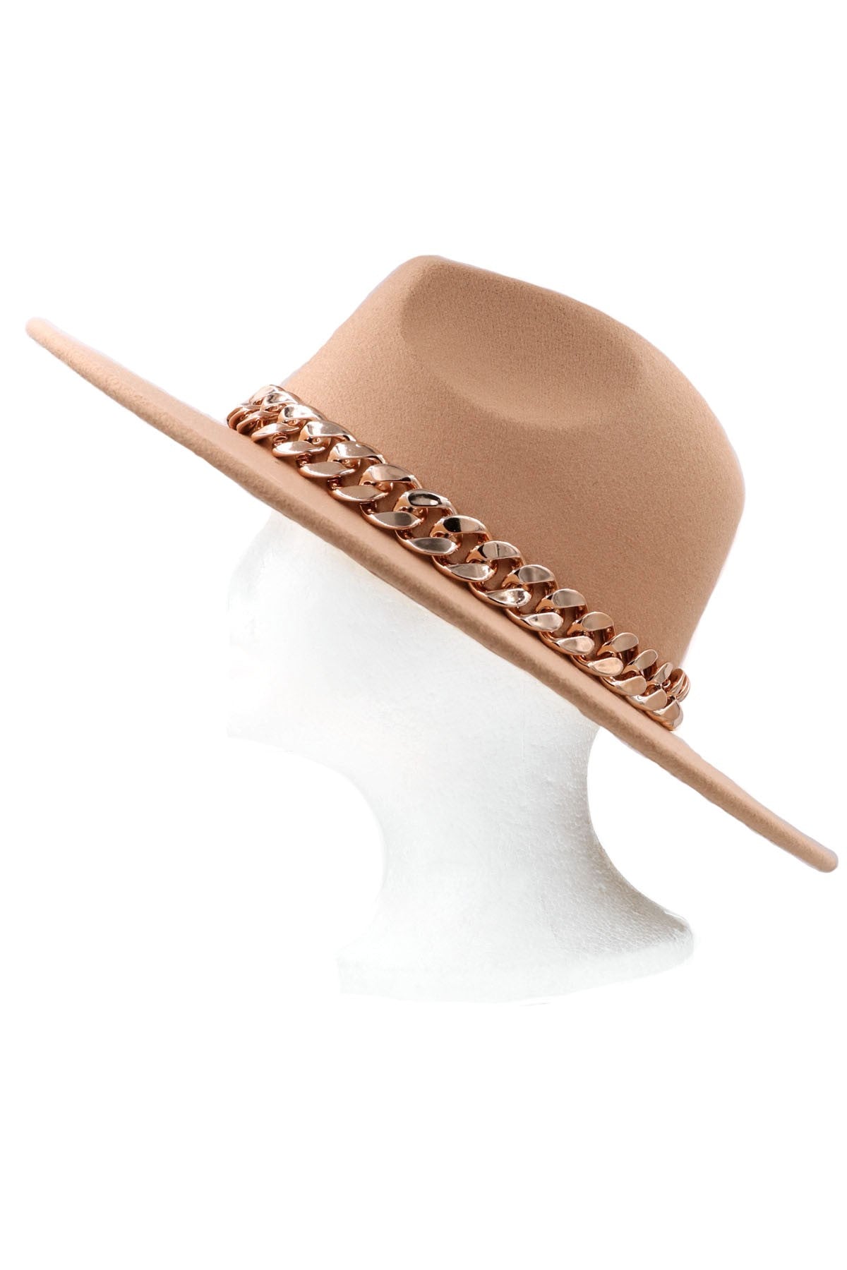 Metal chain fedora hat