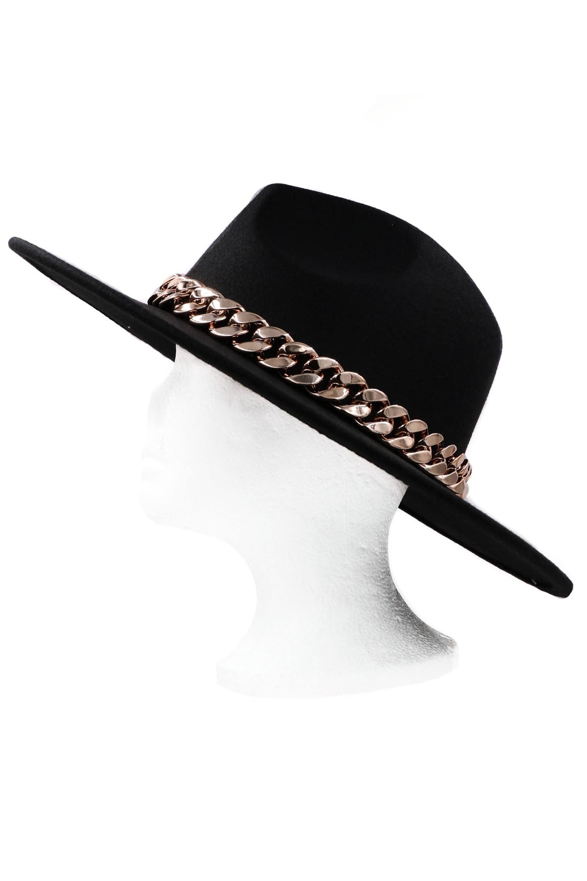 Metal chain fedora hat