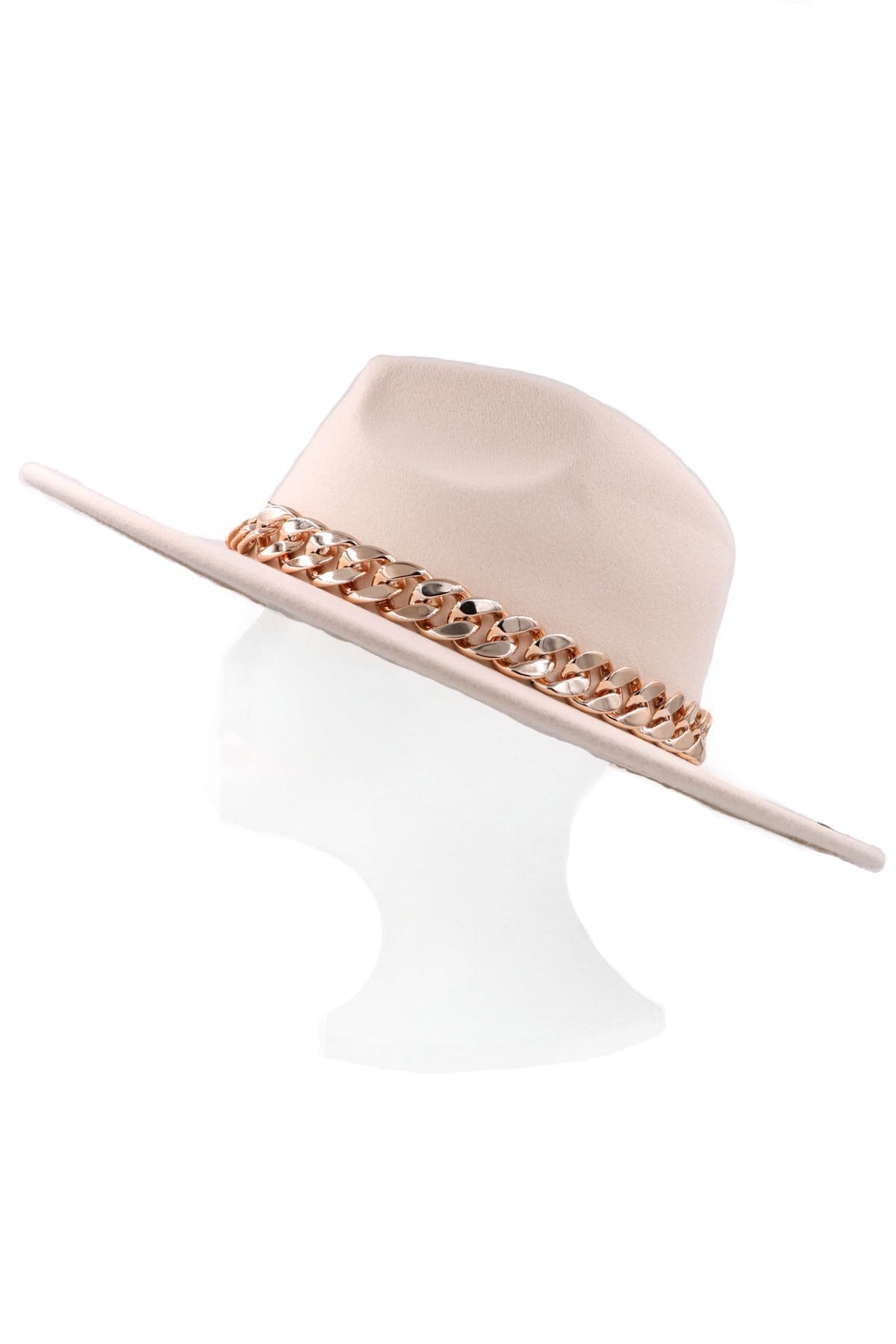 Metal chain fedora hat