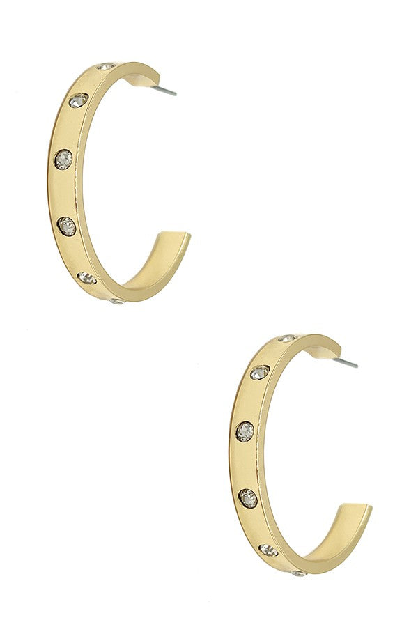 Gem Hoop Earrings