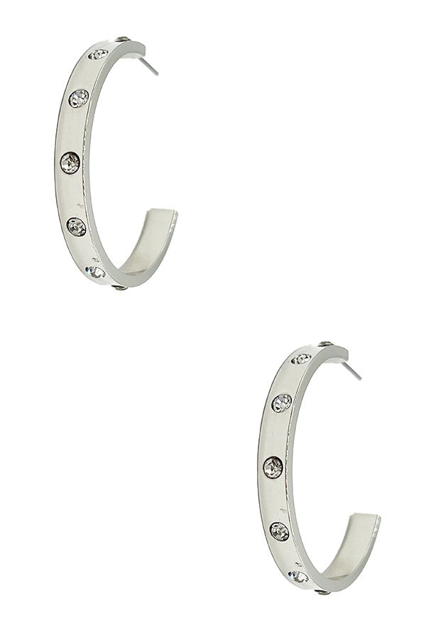 Gem Hoop Earrings